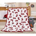 Babydecke ELLA 1003/155 N 100x150cm rote Schleifen 1×1 St., Babydecke