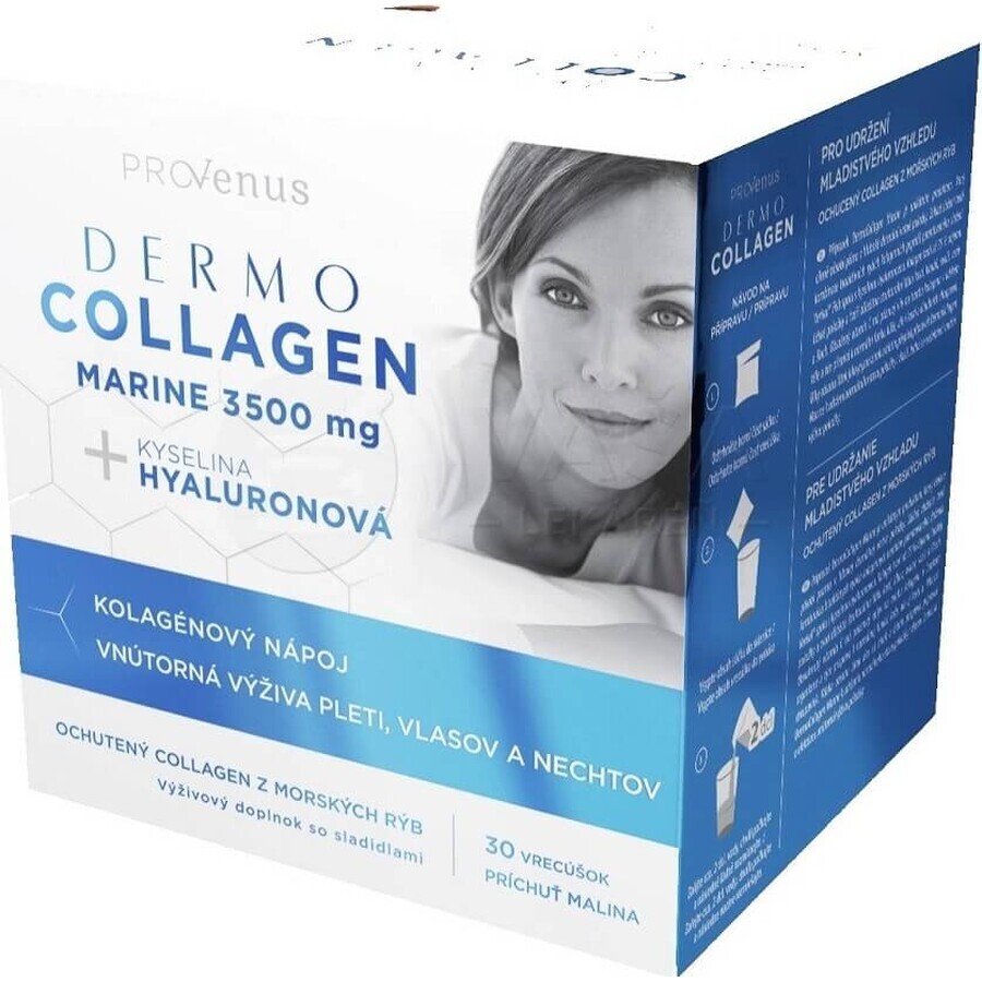 DermoCollagen Marine 3500 mg ProVenus 1×30 pièces, goût framboise