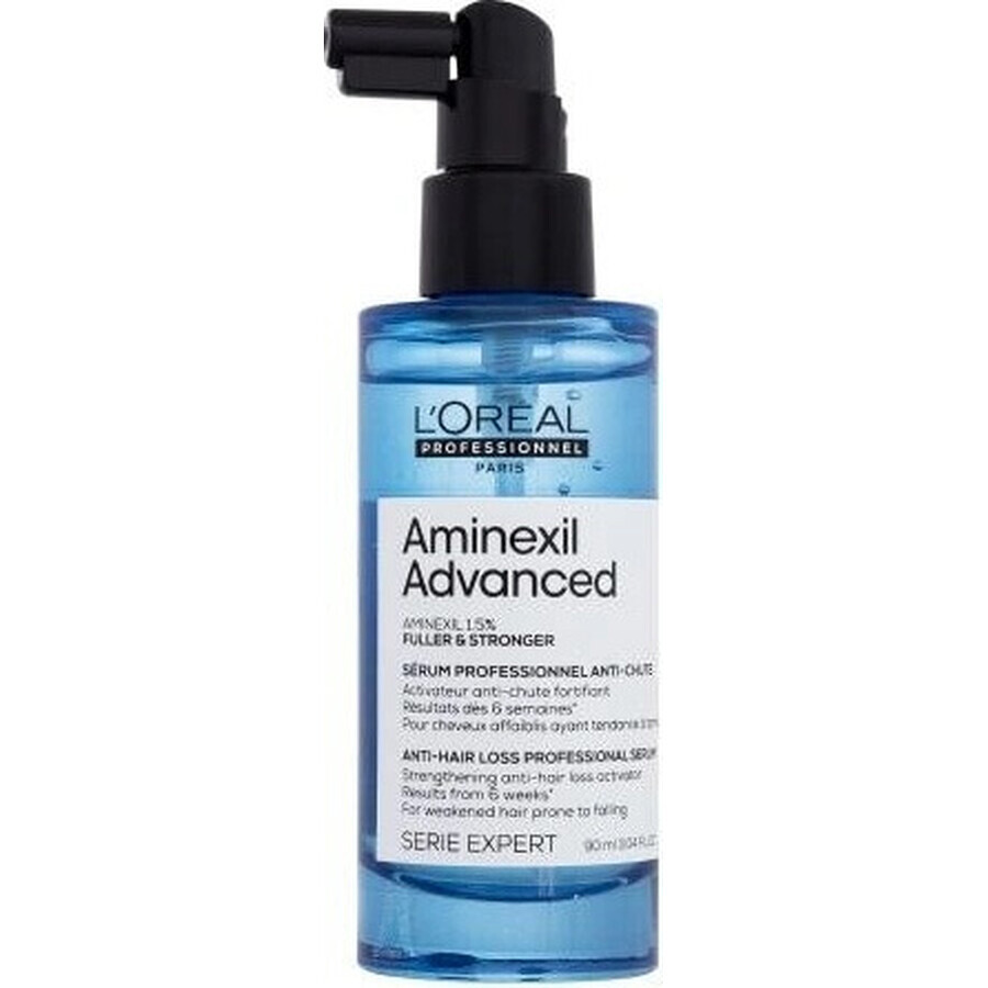 L'Oréal Professionnel Siero attivante contro la caduta dei capelli Aminexil Advanced Fuller & Strong er Strength Ening 1×90 ml, siero contro la caduta dei capelli