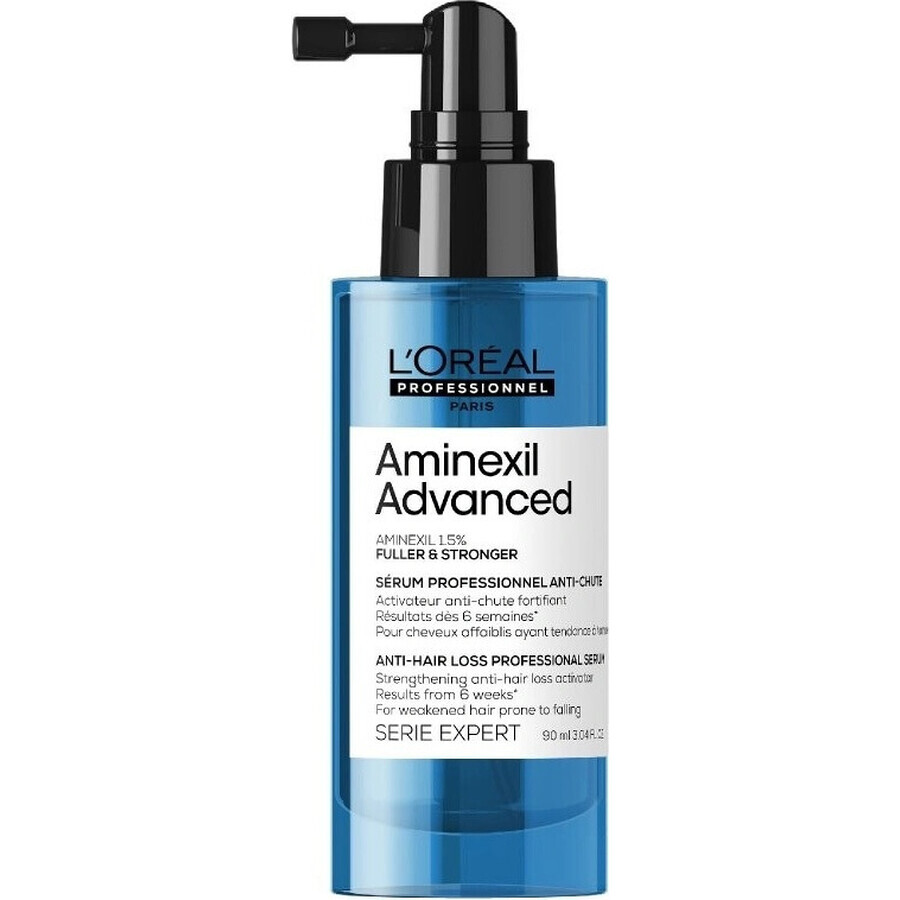 L'Oréal Professionnel Siero attivante contro la caduta dei capelli Aminexil Advanced Fuller & Strong er Strength Ening 1×90 ml, siero contro la caduta dei capelli