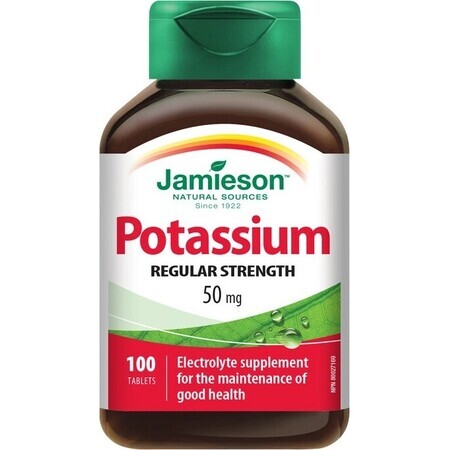 JAMIESON POTASIUM 50 mg 1×100 tbl, kalium