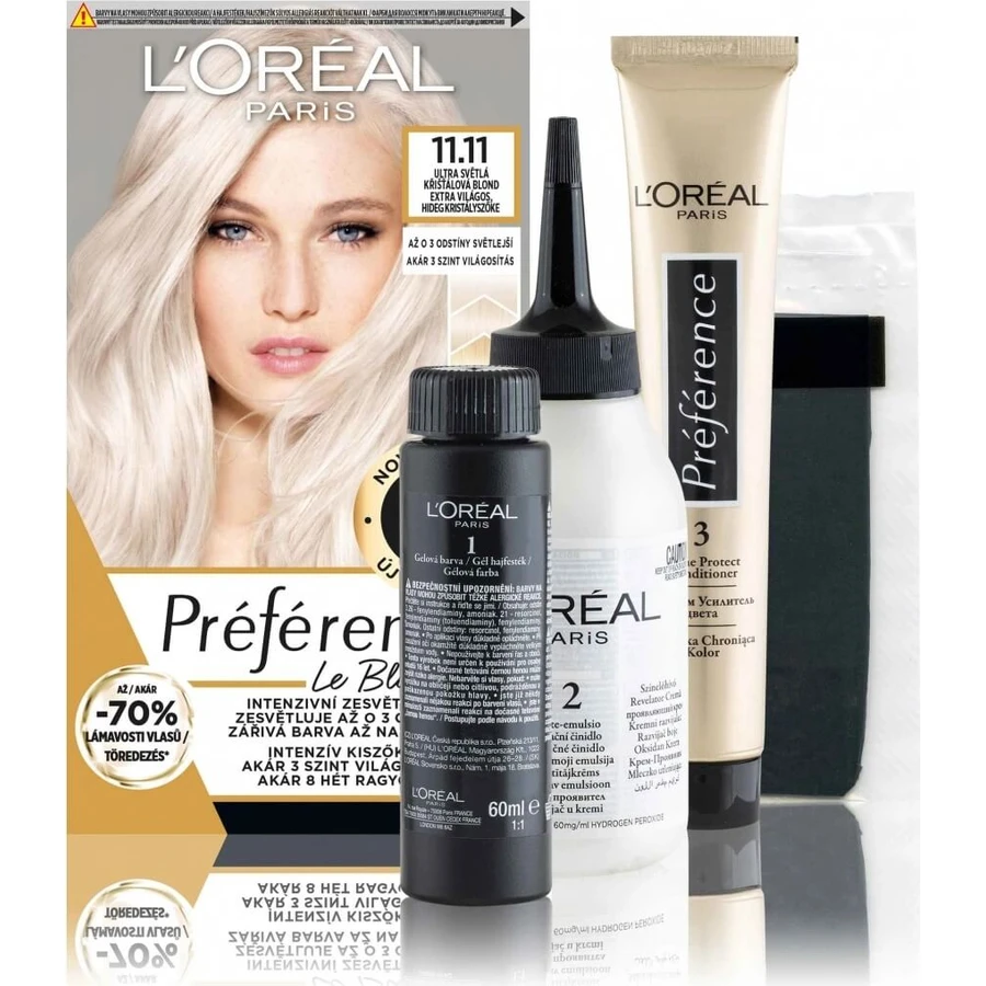 L'Oréal Paris Preférencia Le Blonding Ultra light cool crystal blonde 1×180 ml culoare