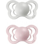 BIBS Couture silicone orthodontic pacifiers peach/lemony 1×2pcs - size 1