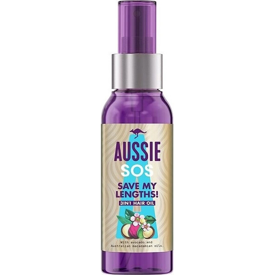 Aussie SOS Save My Lengths! Haaröl 3 in 1 1×100ml, Haaröl 3 in 1