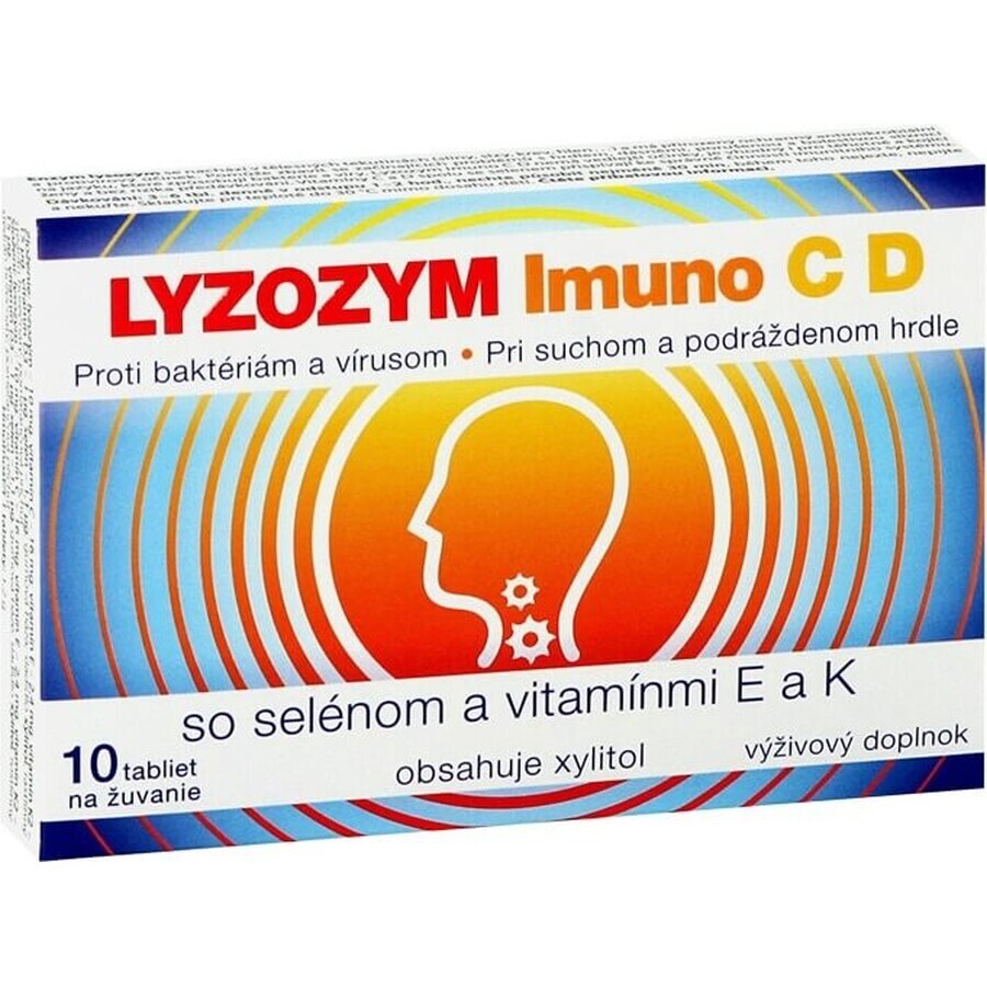 LYZOZYM Imuno C D mit Selen und den Vitaminen E und K 10 tbl. zum Kauen 1×10 tbl. zum Kauen