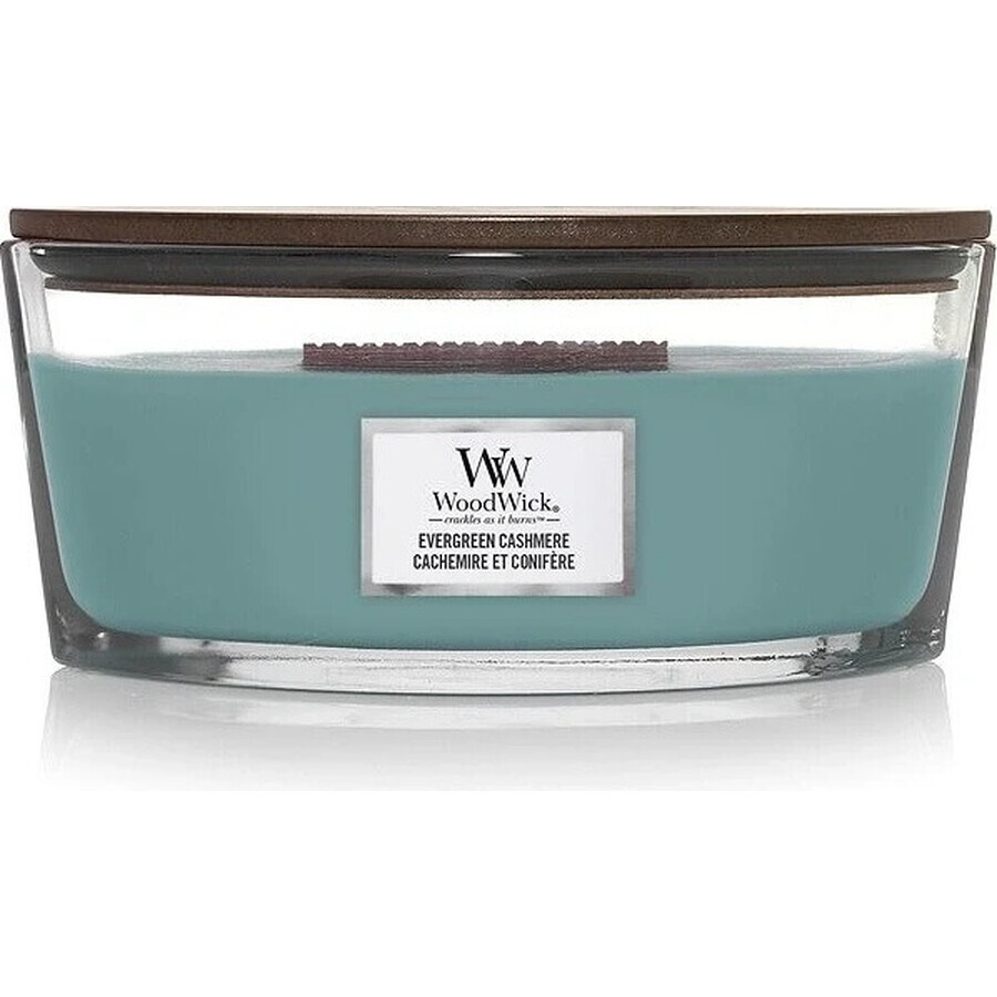 WoodWick Boat Evergreen Bougie Cashmere Evergreen 1×453,6 g, bougie parfumée