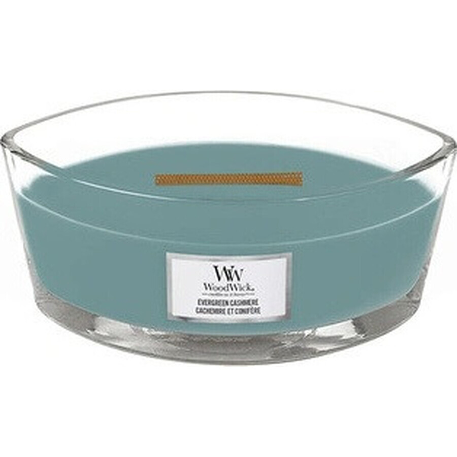 WoodWick Boat Evergreen Bougie Cashmere Evergreen 1×453,6 g, bougie parfumée