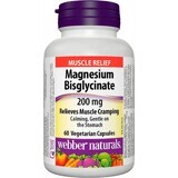 WEBBER NATURALS Magnesium bisglycinate 200 mg 1×60 cps, food supplement