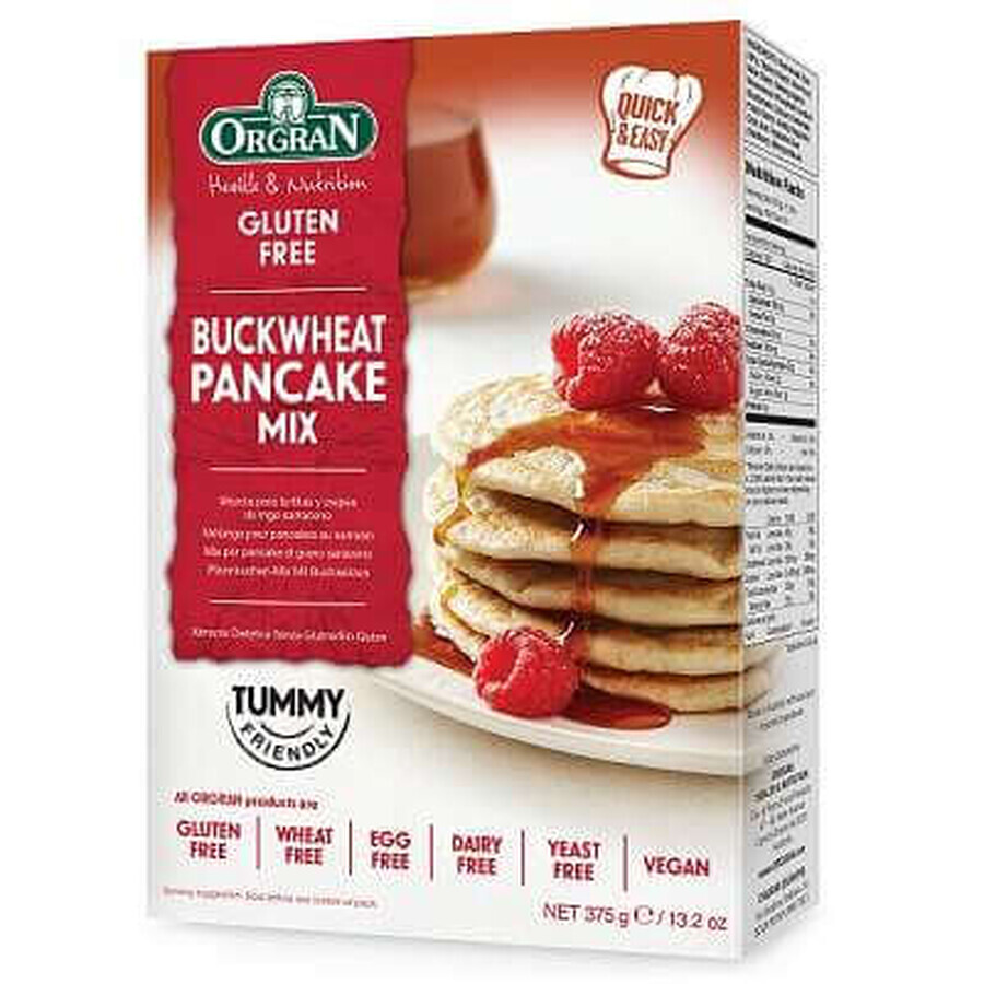 Amestec pentru clatite cu hrisca fara gluten, 375 g, Orgran