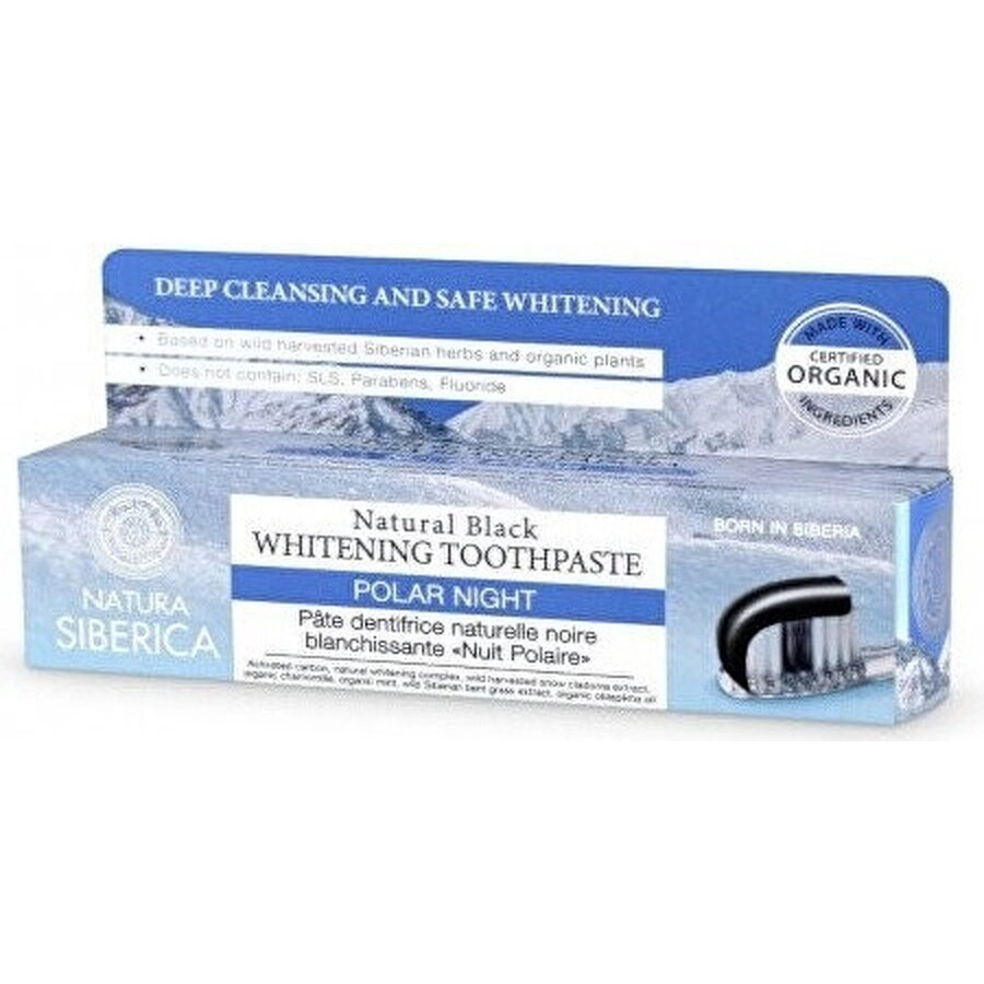 Natura Siberica aufhellende Zahnpasta schwarz "Polar Night" 1×100 g, Zahnpasta