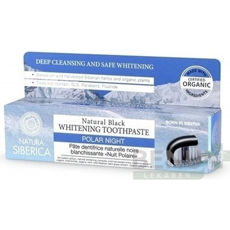 Natura Siberica aufhellende Zahnpasta schwarz "Polar Night" 1×100 g, Zahnpasta