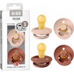 BIBS Colored natural rubber soothers Woodchuck/blush 1×2 pcs, size 2