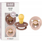 BIBS Colored natural rubber soothers Woodchuck/blush 1×2 pcs, size 2