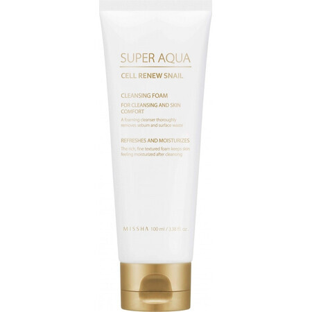 Missha Super Aqua Cell Renew Espuma Limpiadora de Caracol 100 ml 1×100 ml