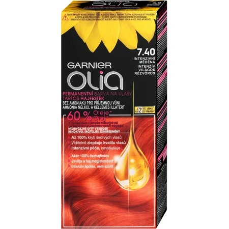 Garnier Olia Coloración Permanente 7.40 Cobre Intenso 1×1, coloración permanente