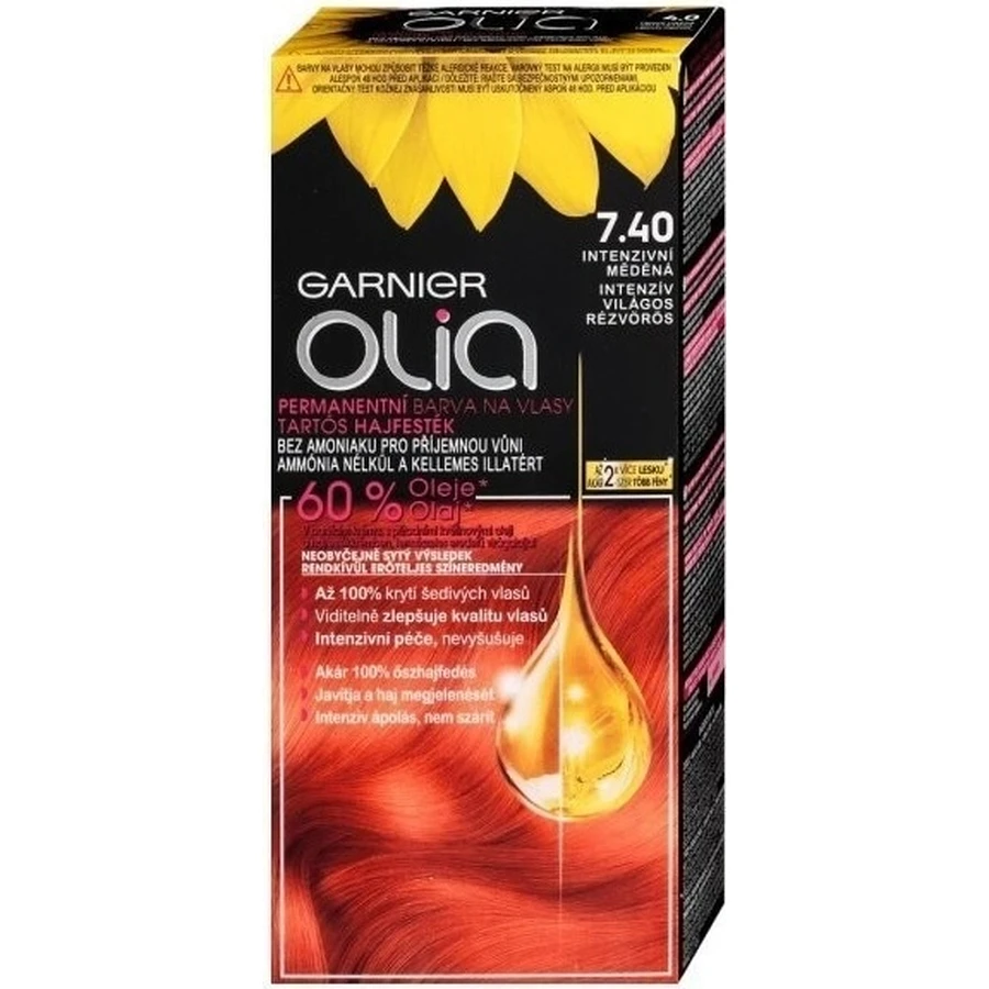 Garnier Olia Coloración Permanente 7.40 Cobre Intenso 1×1, coloración permanente