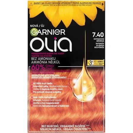 Garnier Olia Coloración Permanente 7.40 Cobre Intenso 1×1, coloración permanente