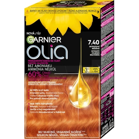 Garnier Olia Coloración Permanente 7.40 Cobre Intenso 1×1, coloración permanente