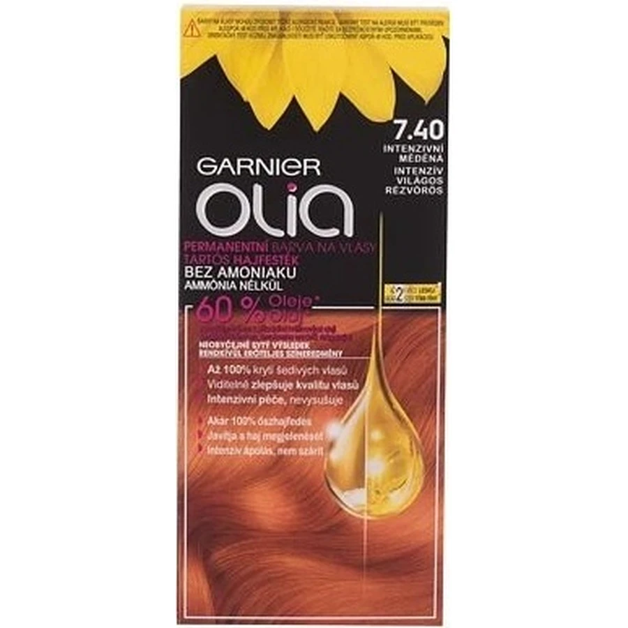 Garnier Olia Coloración Permanente 7.40 Cobre Intenso 1×1, coloración permanente