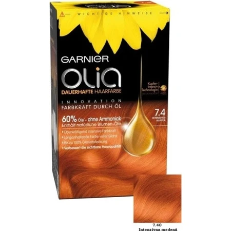 Garnier Olia Coloración Permanente 7.40 Cobre Intenso 1×1, coloración permanente