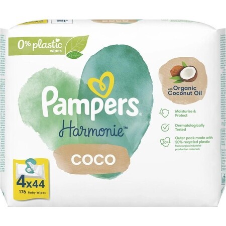 PAMPERS HARMONIE HARMONIE PROTECT&CARE WIPES 176KS 1×176 pcs, lingettes humides