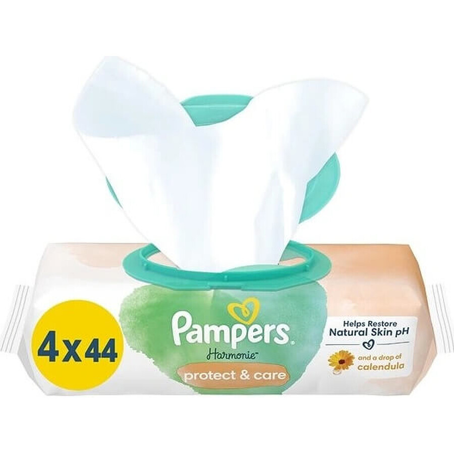 PAMPERS HARMONIE HARMONIE PROTECT&CARE WIPES 176KS 1×176 pcs, lingettes humides