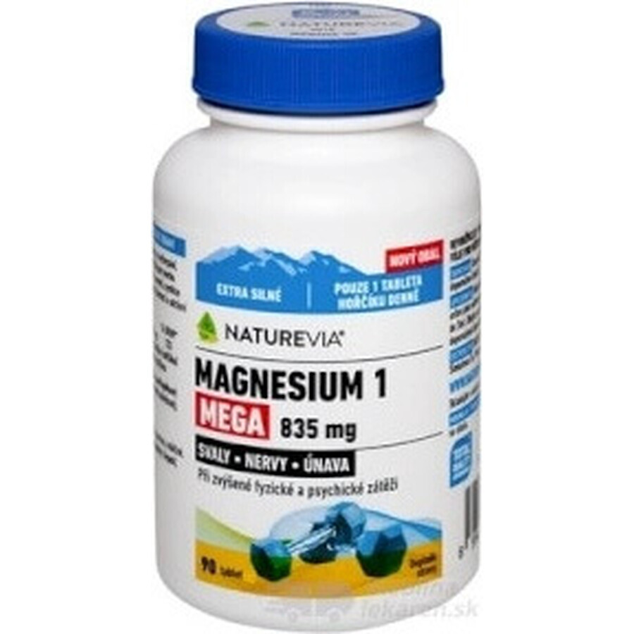 NATUREVIA MAGNESIUM 1 MEGA 835 mg 1×90 tbl, magnesium