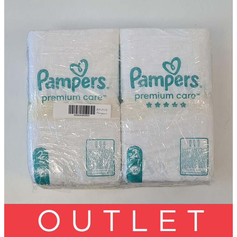 Pampers Premium MBP S2 224st (4-8kg) 1×224 stuks luiers