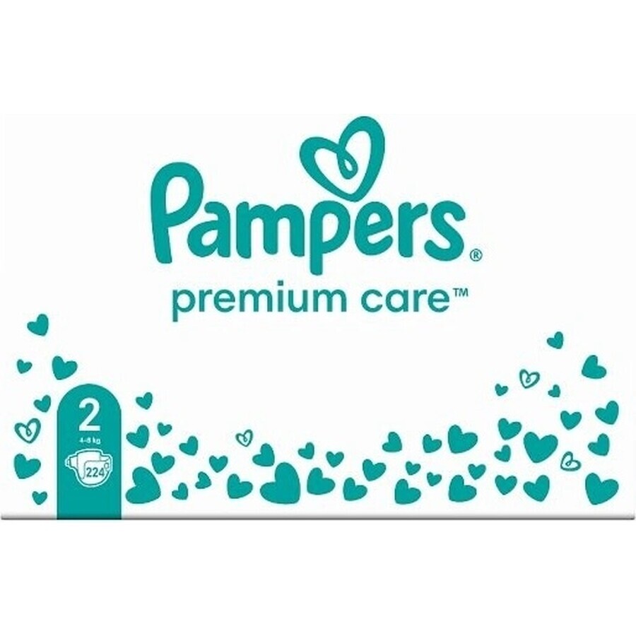 Pampers Premium MBP S2 224st (4-8kg) 1×224 stuks luiers