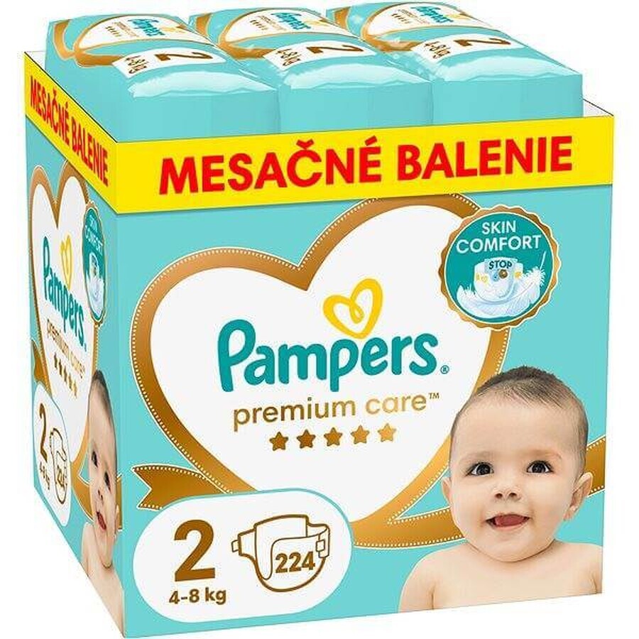 Pampers Premium MBP S2 224st (4-8kg) 1×224 stuks luiers