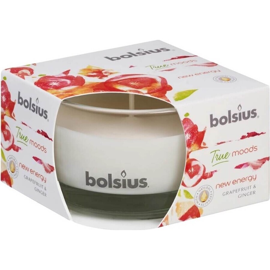 Bolsius Aromatic 2.0 Bouteille en verre 80x50mm New energy, bougie parfumée 1×1 pc, bougie parfumée