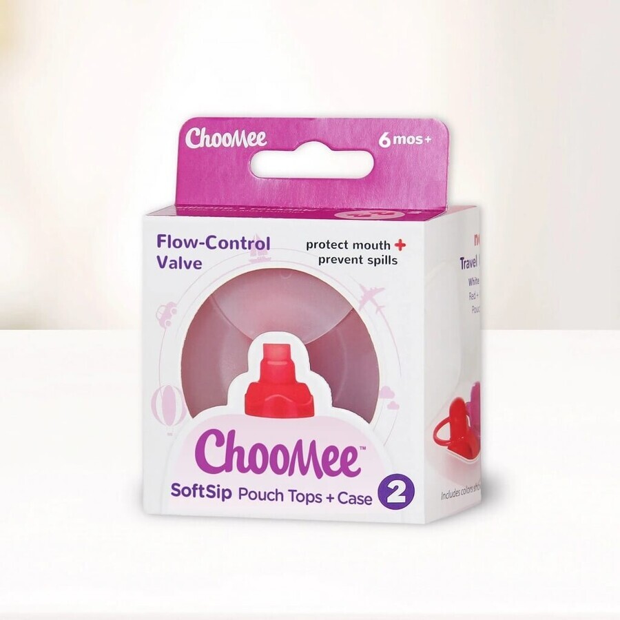 ChooMee SoftSip Pocket Mouthpiece 2pcs in box - Red/Purple 1×2pcs, Pocket Mouthpiece