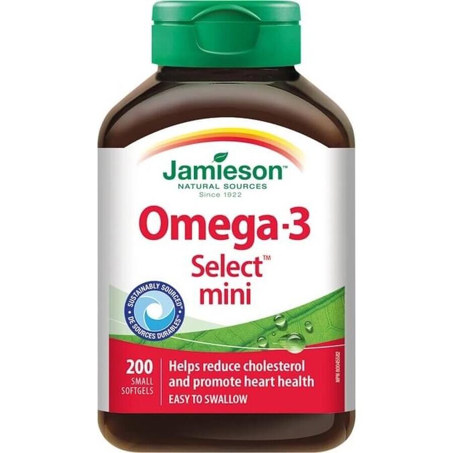 JAMIESON OMEGA-3 SELECT MINI 1×200 cps, complemento alimenticio