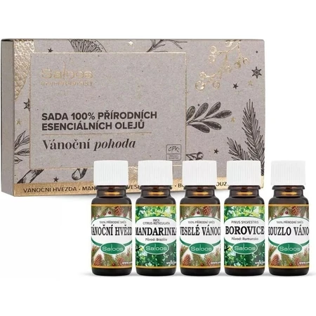 Saloos Christmas well-being-set olejków eterycznych 100% naturalnych 5x10 ml, zestaw olejków eterycznych: ceny i cechy