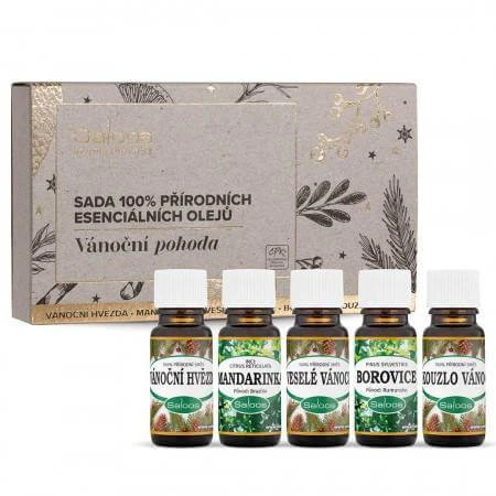 Saloos Christmas well-being-set olejków eterycznych 100% naturalnych 5x10 ml, zestaw olejków eterycznych: ceny i cechy