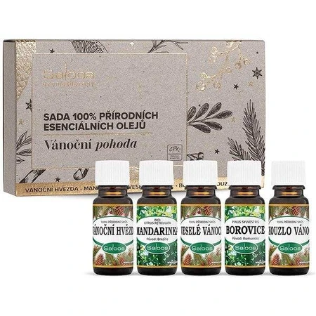 Saloos Christmas well-being-set olejków eterycznych 100% naturalnych 5x10 ml, zestaw olejków eterycznych: ceny i cechy
