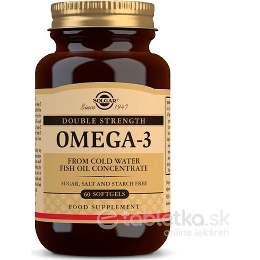 Solgar Omega-3 Double Strength Cold Water Fischöl 60 Kapseln 1×60 tbl