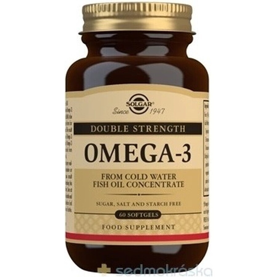 Solgar Omega-3 Double Strength Cold Water Fischöl 60 Kapseln 1×60 tbl