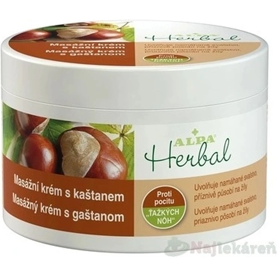 ALPA Cremă de masaj pe bază de plante cu castan 1×250 ml, cremă de masaj