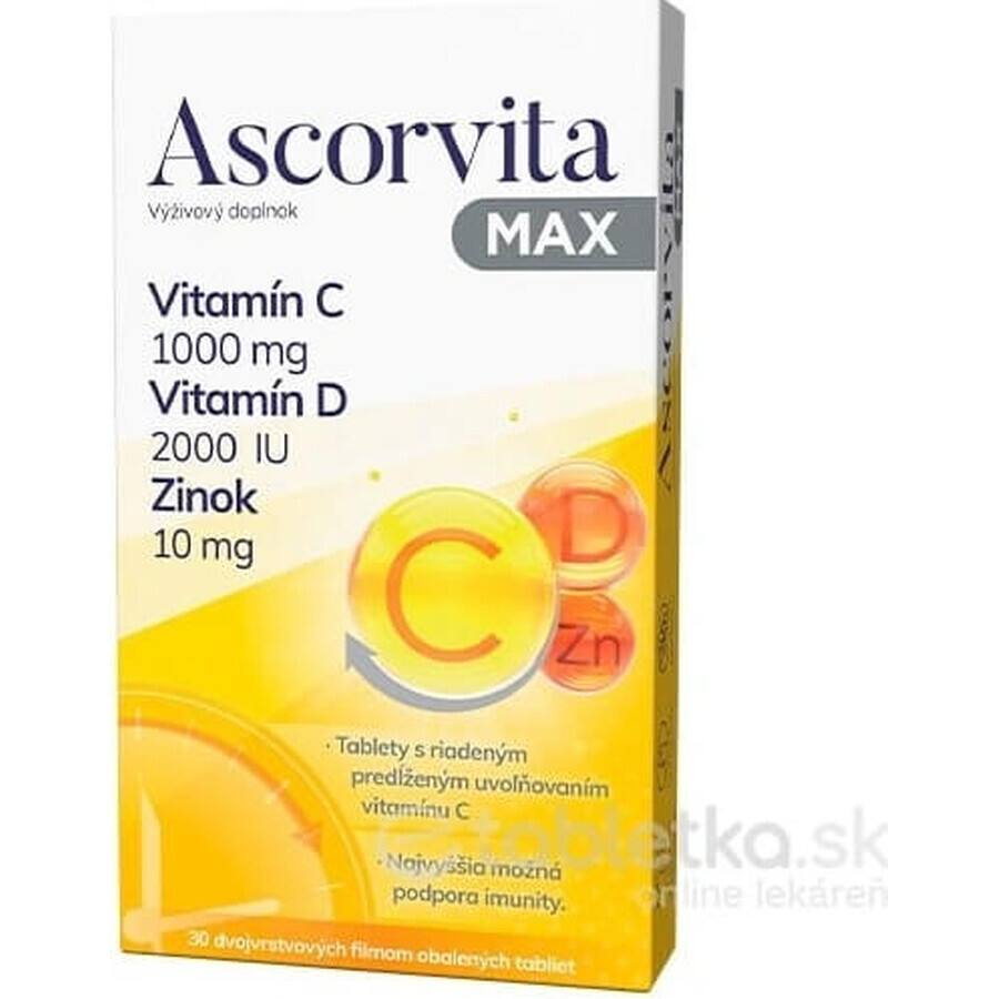 ASCORVITA MAX tbl Vitamin C, D und Zink 1x30 Stück