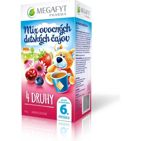 MEGAFYT MIX von Früchtetees für Kinder 4 TYPEN 20×2 g, ab Ende des 6.
