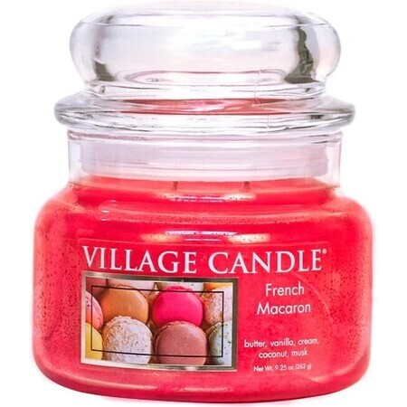 Village Candle Scented Candle in glass - French Macaroon, small 1×1 pc, scented candle