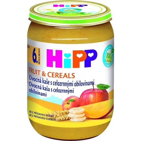 HIPP BIO Porridge di frutta con cereali integrali 1×190 g, antipasto, 6m+