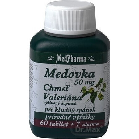 MedPharma MEDOVKA 50MG + Honig + VALERIAN 1×67 tbl, MEDOVKA + Honig + VALERIAN