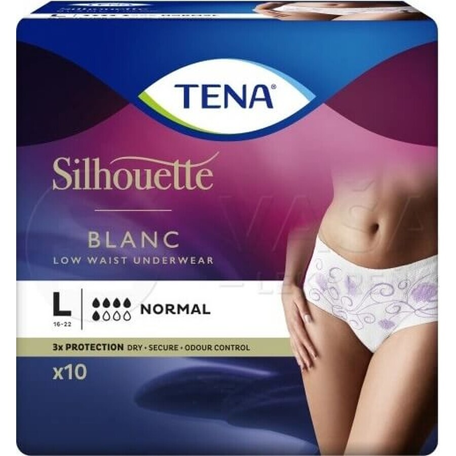 TENA Silhouette Normal L 1×10 pezzi, slip per incontinenza