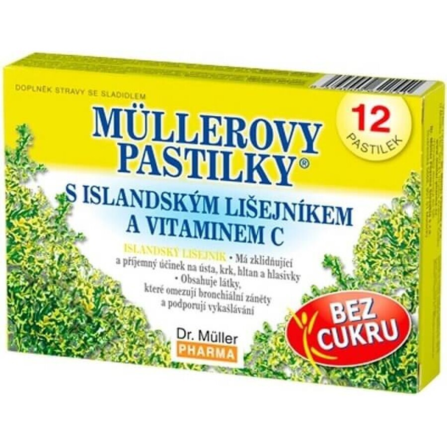 PASTIGLIE DELL'ISOLA DI MÜLLER. LICHENE E VIT. C 1×12 pz, per espettorazione