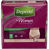 DEPEND SUPER XL für Frauen 1×9 Stück, Stretch-Slips, Hüftumfang 120-150 cm