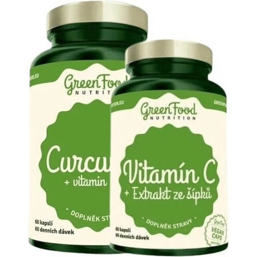 GreenFood Nutrition Curcumin + Vit D3 60cps 1×60 cps