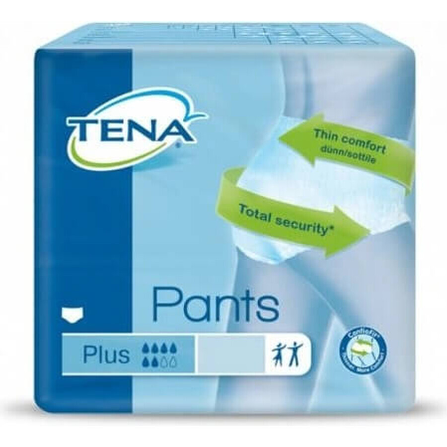 TENA PANTS PLUS EXTRA LARGE 1×12 stuks, absorberende elastische onderbroek, absorptie 1440 ml, heupomvang 120-160 cm