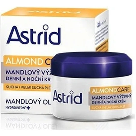 ASTRID ALMOND cremă hrănitoare de zi și de noapte pentru piele uscată și foarte uscată 50 ml 1×50 ml, cremă de mâini